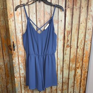 Lush Strappy Blue Romper